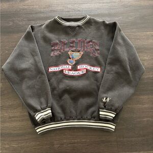Vintage All Embroidered Logo Athletic St Louis Blues Crewneck